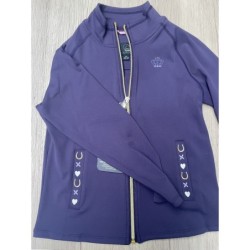 Veste zip HKM - Prune -...