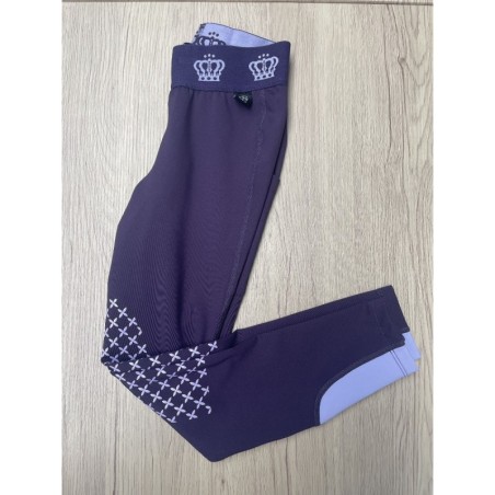 Leggins Sports Basanes HKM Hiver - Prune - 7/9 ans