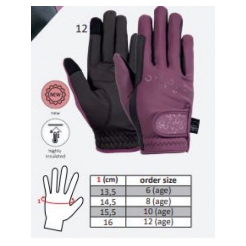 Gants hiver Alva enfant - Mauve - HKM